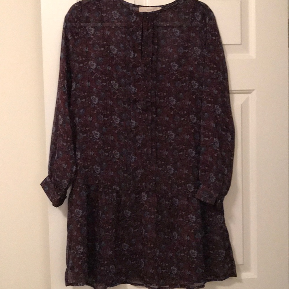 Floral sheer mini dress from Loft.